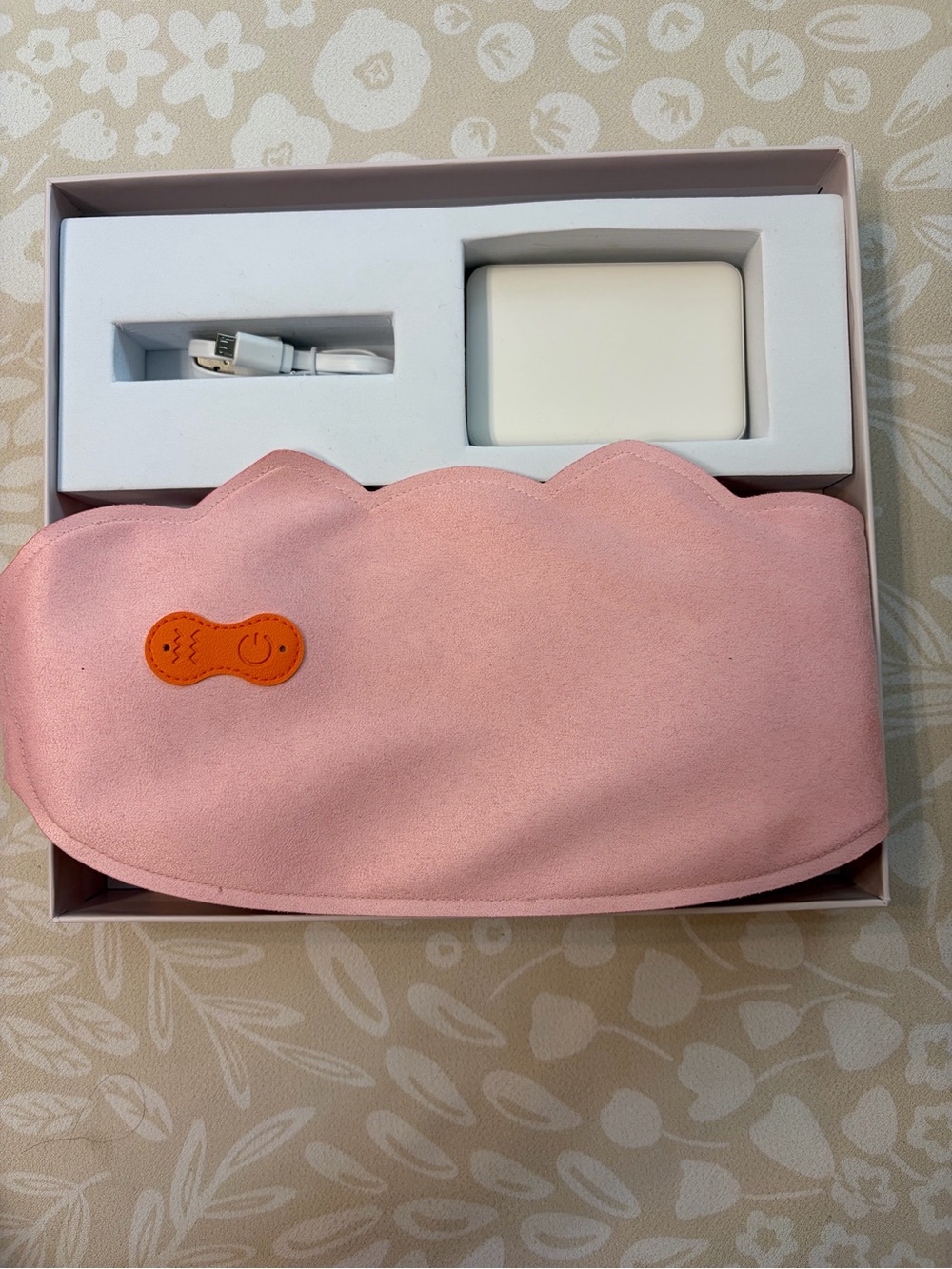 FTOYIN Heating Massage Pad for Period Cramps Belt 3 Heating Levels Rechargable
